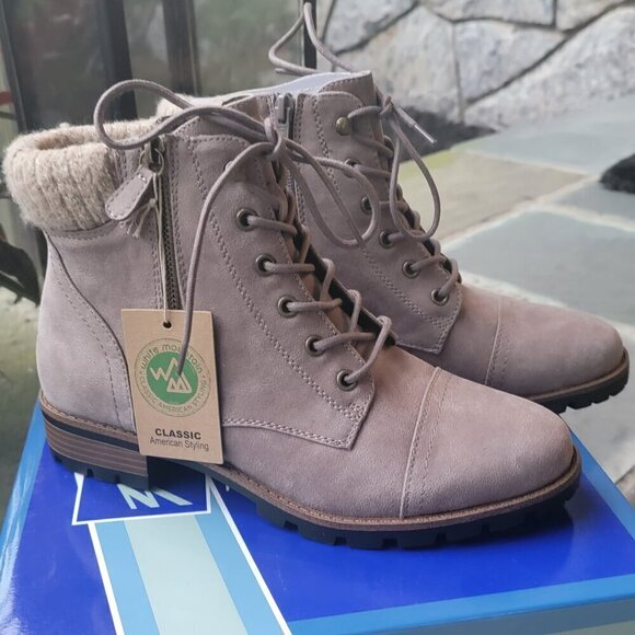 White Mountain Taupe Daisy Boots - sz 9.5M - NWT - Picture 1 of 5